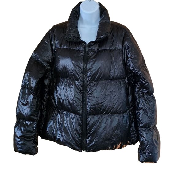 Uniqlo Ultra Light Down Puffer Coat Black goth boho cottagecore warm winter - Picture 1 of 6